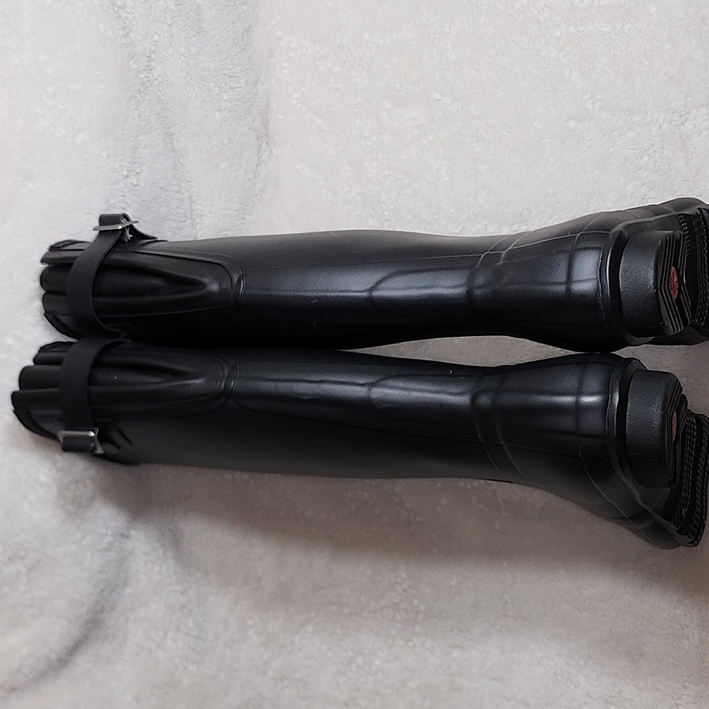 Hunter Women's Original Tall Rain Boots Black Size 8 - Picture 11 of 16